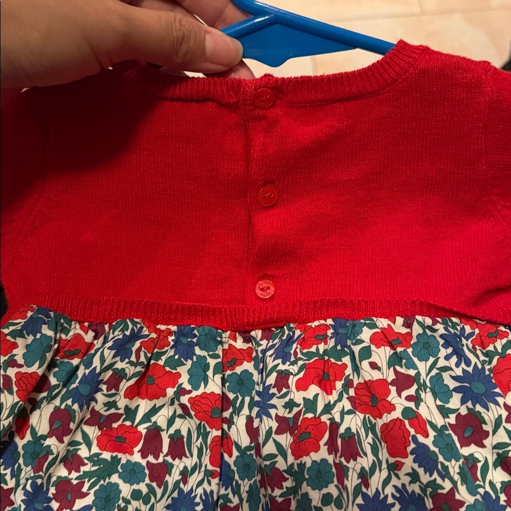 Jacadi Red Knit Baby Dress - Picture 6 of 6